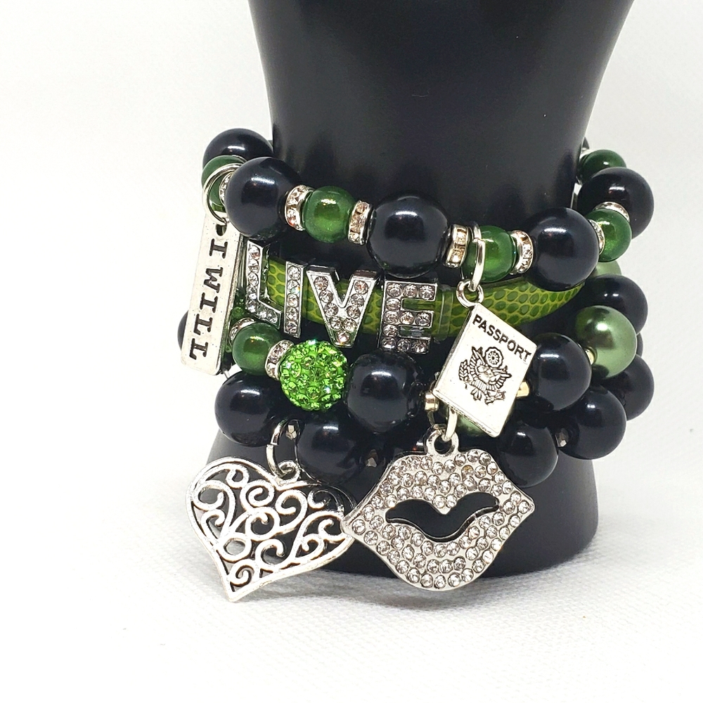 Ladies beautiful stack bracelets - Picture 2 of 4
